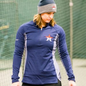 Sport-Tek Ladies Sport-Wick Stretch Contrast 1/2-Zip Pullover